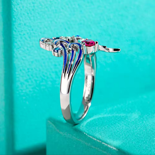 Peacock Inspired ring