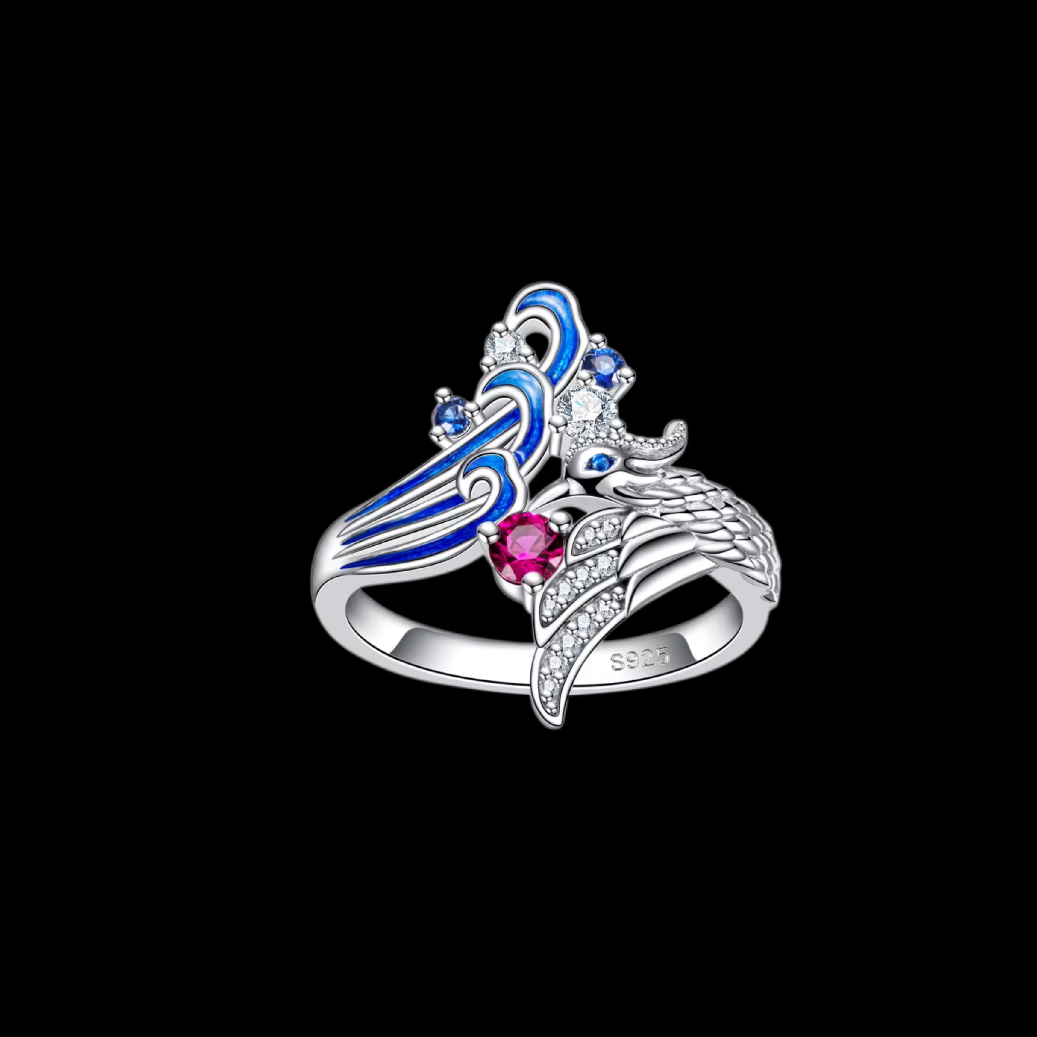 Peacock Inspired ring