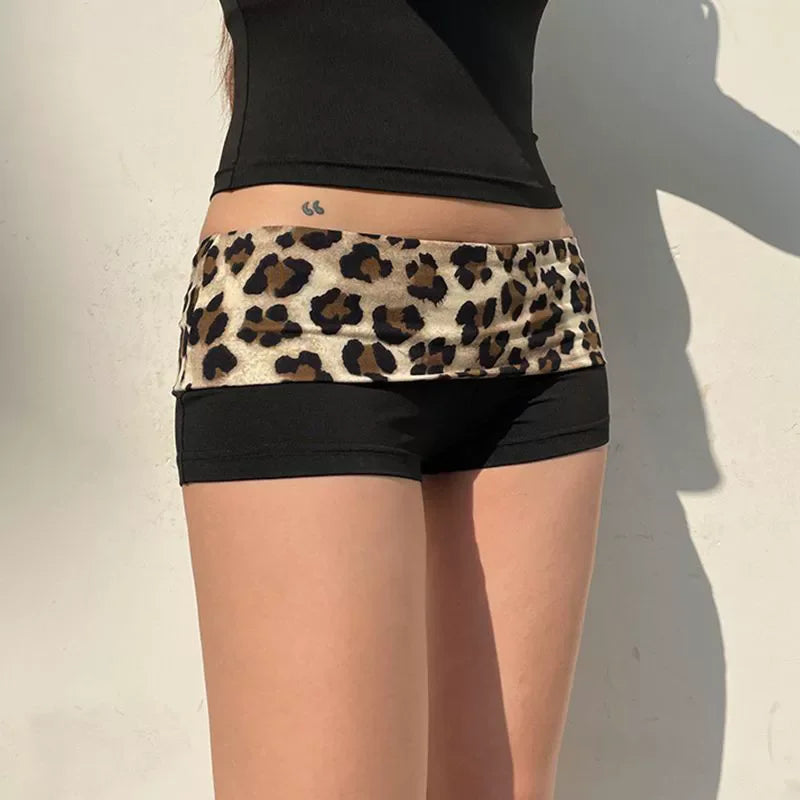 Leopard Low Waist Slim Sexy Booty Shorts 💋