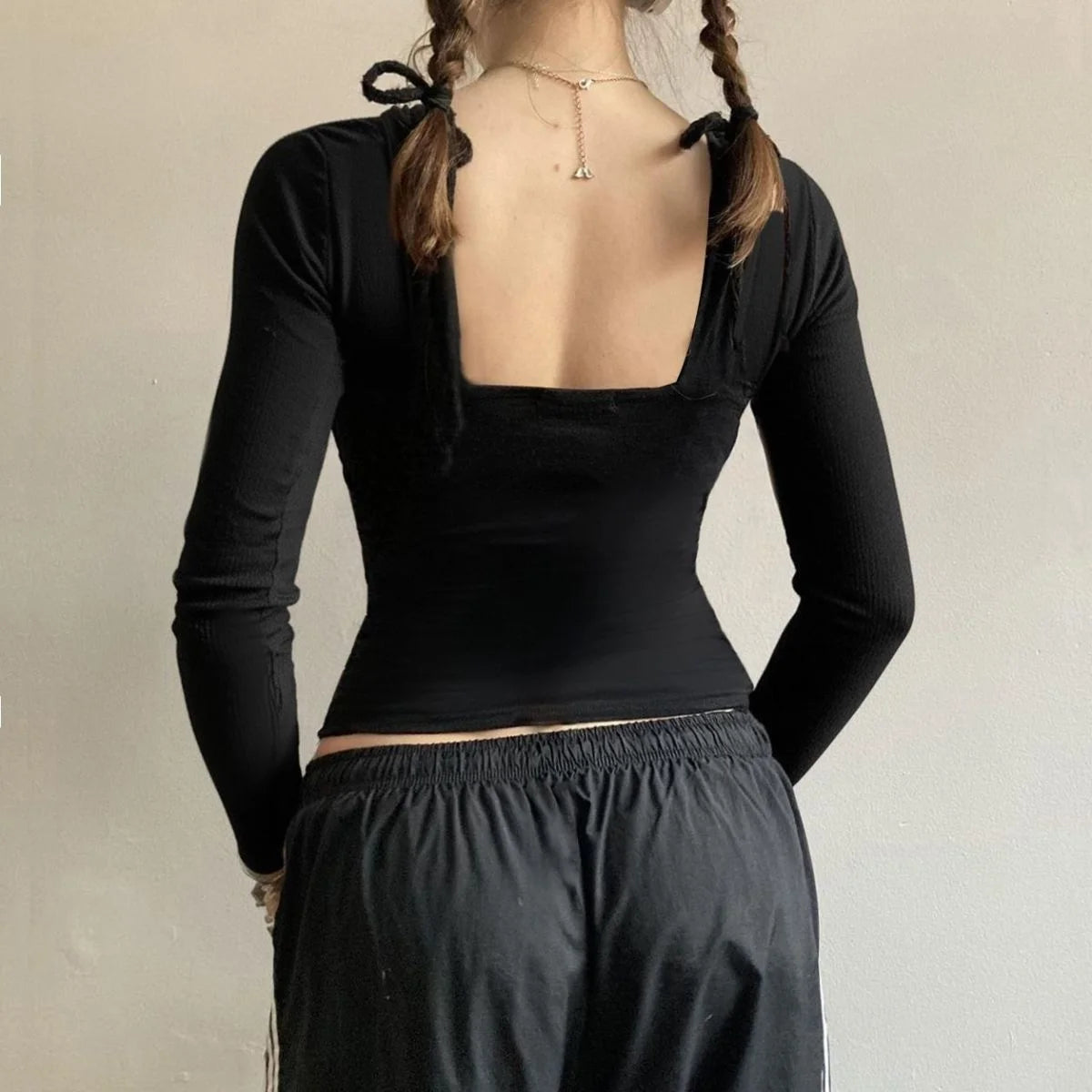 V-neck printed spicy girl slim fit T-shirt