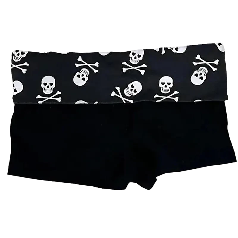 Summer Dark Skull  Low Waist Shorts