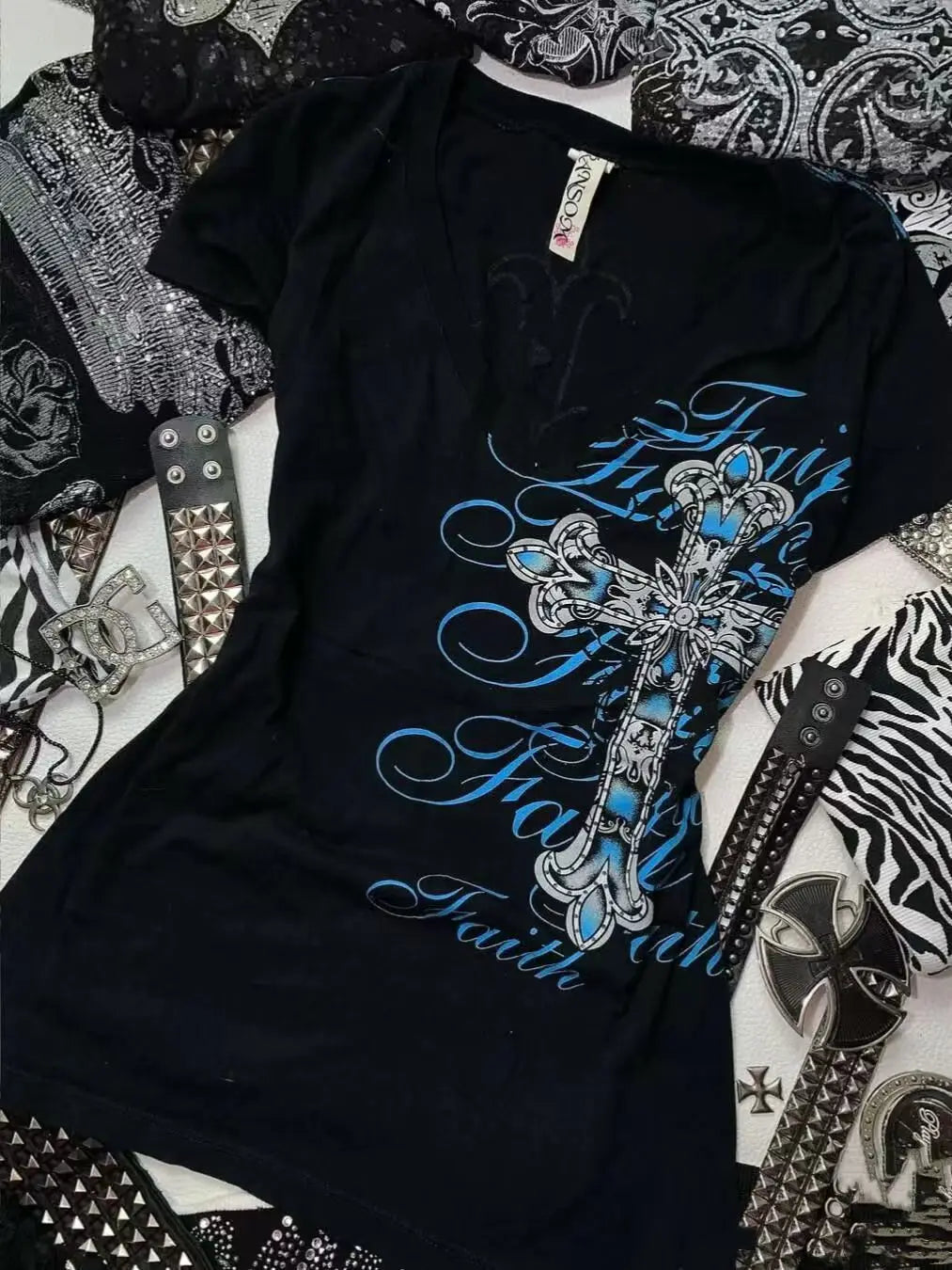 Rock Gothic Streetwear Letter Cross