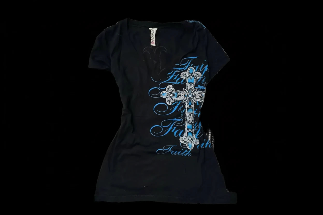 Rock Gothic Streetwear Letter Cross